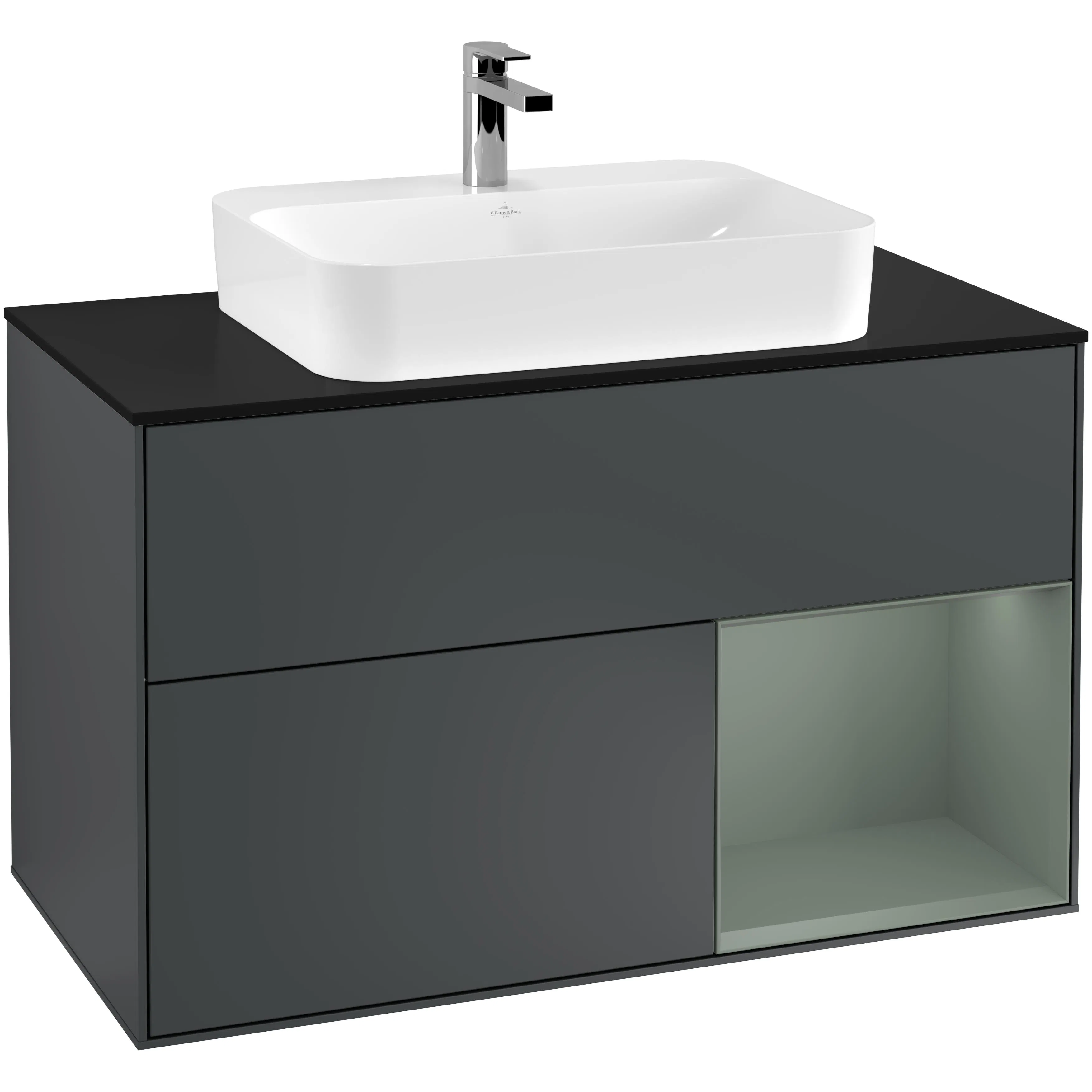 Tvättställsskåp Villeroy & Boch Finion med 2 Lådor Hylla och Bänkskiva för Ytmonterat Tvättställ