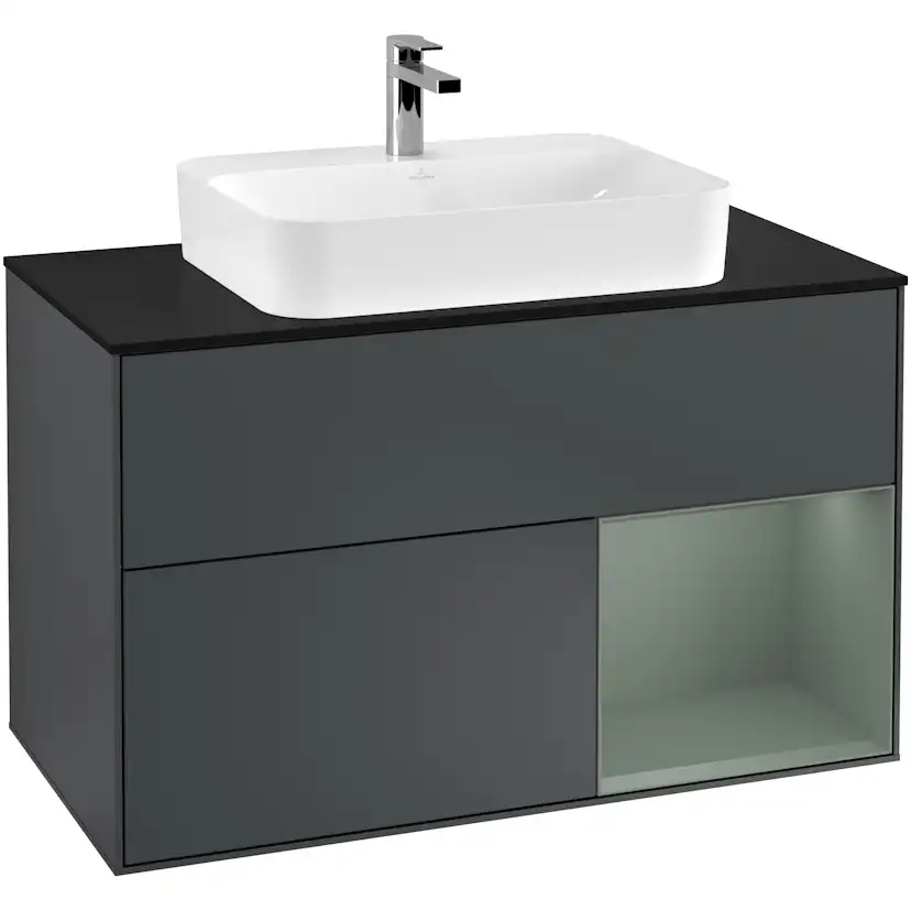 Tvättställsskåp Villeroy & Boch Finion med 2 Lådor Hylla och Bänkskiva för Ytmonterat Tvättställ
