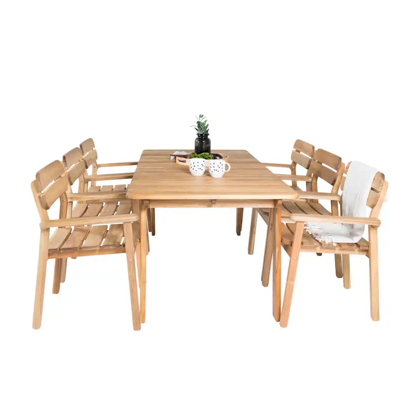 Matgrupp Venture Home Minnie 180 med 6 Moa Matstolar