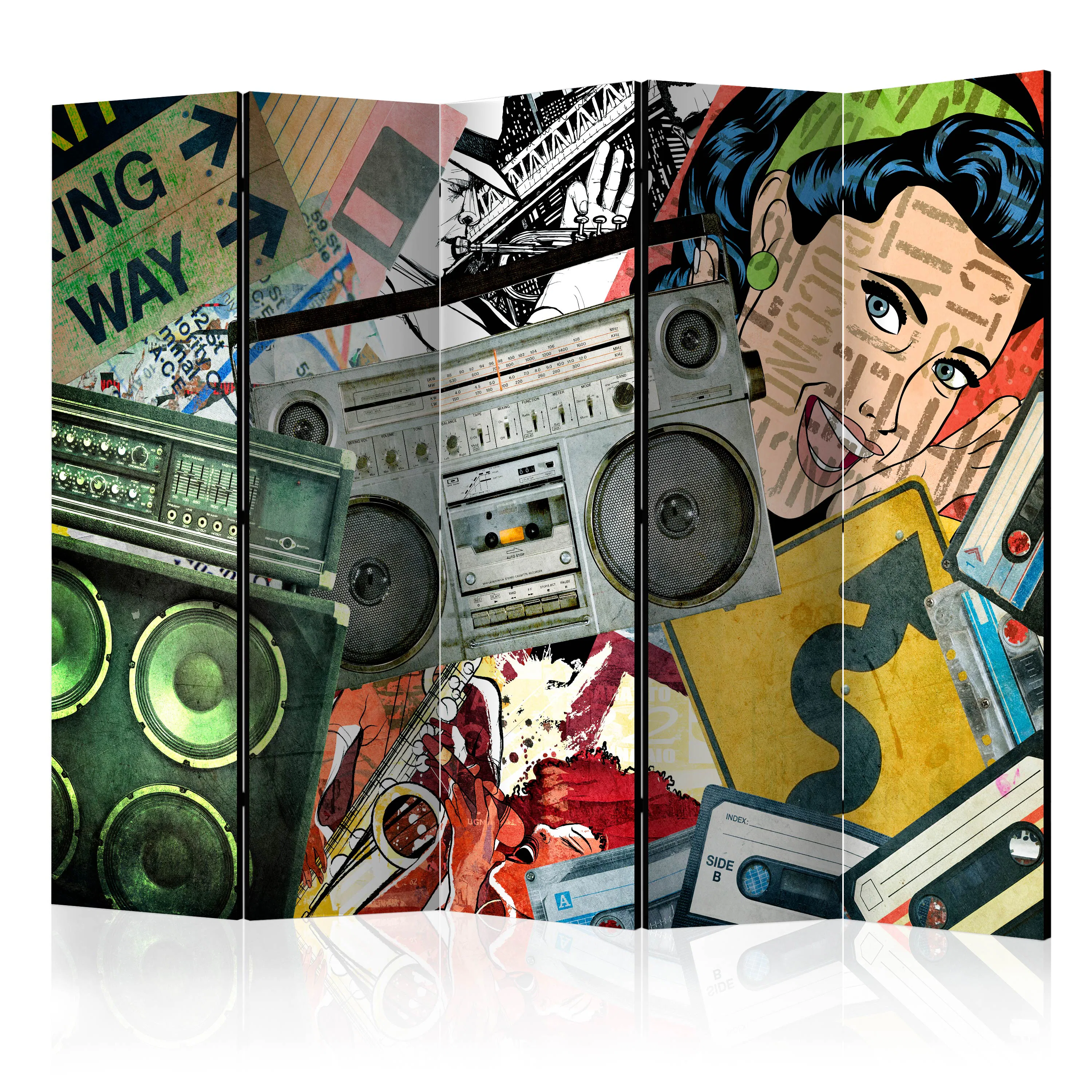 Rumsavdelare Skärmvägg Arkiio Graffiti Girl II 225x172 cm