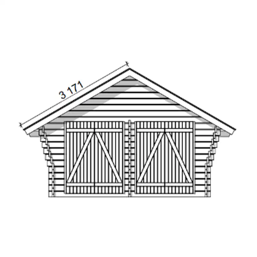 Timmerförråd LP Garden R-L (16m²) Med Springor