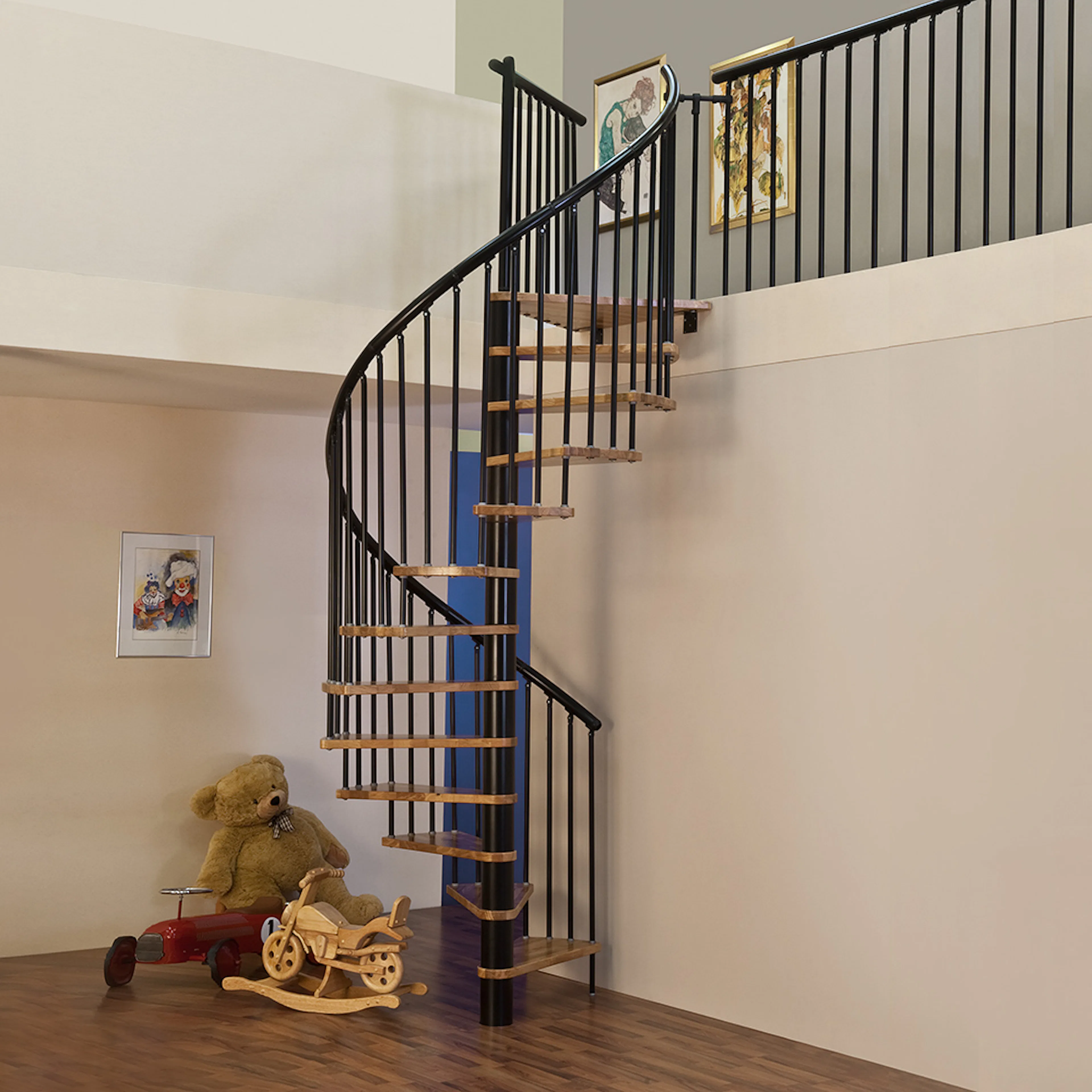 Spiraltrappa Byggera Euro Design Svart