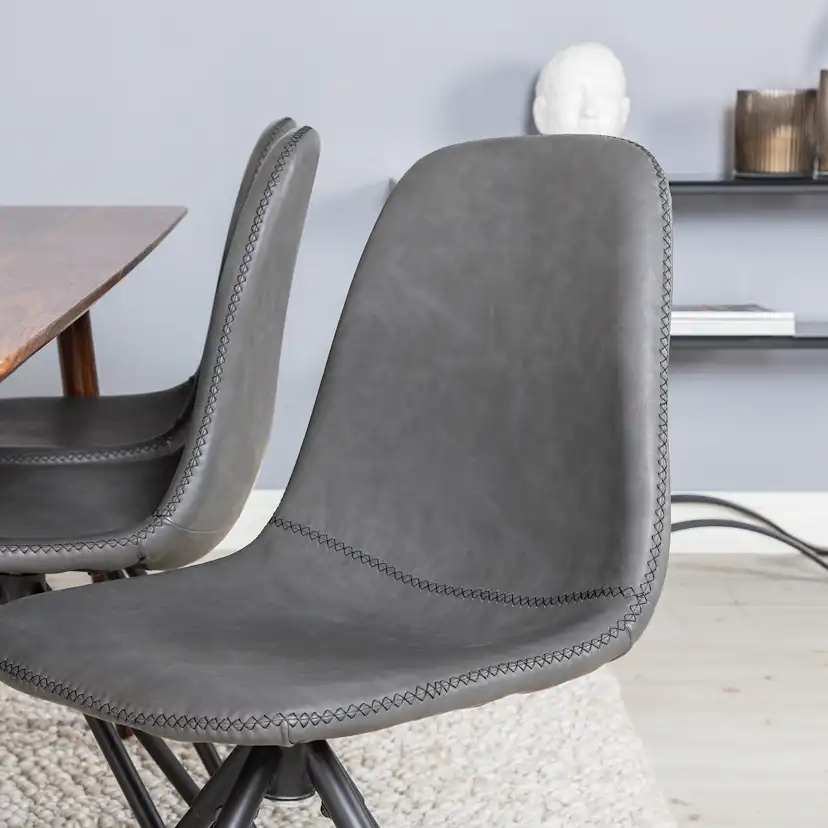 Matgrupp Venture Home Pobbie med 6 Stolar Konstläder