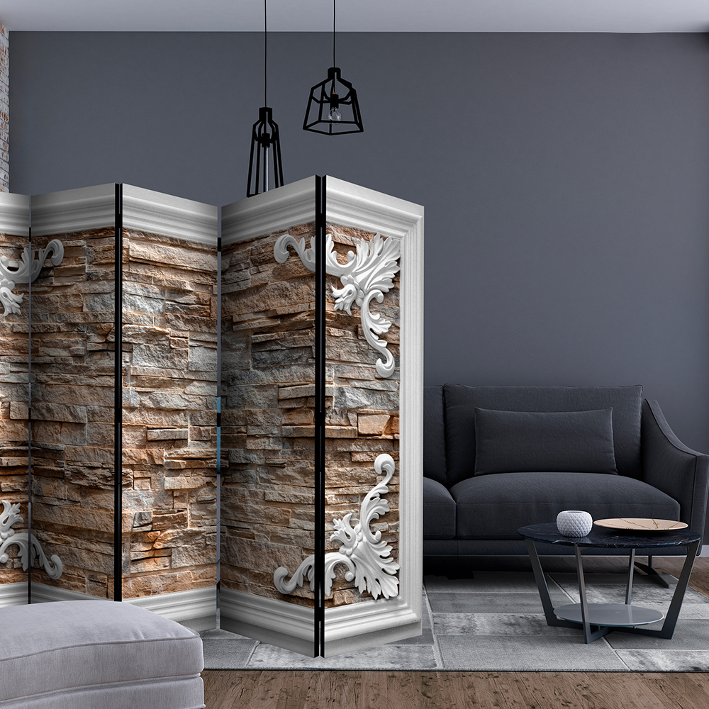 Rumsavdelare Skärmvägg Arkiio Brick In The Frame Brown II 225x172 cm