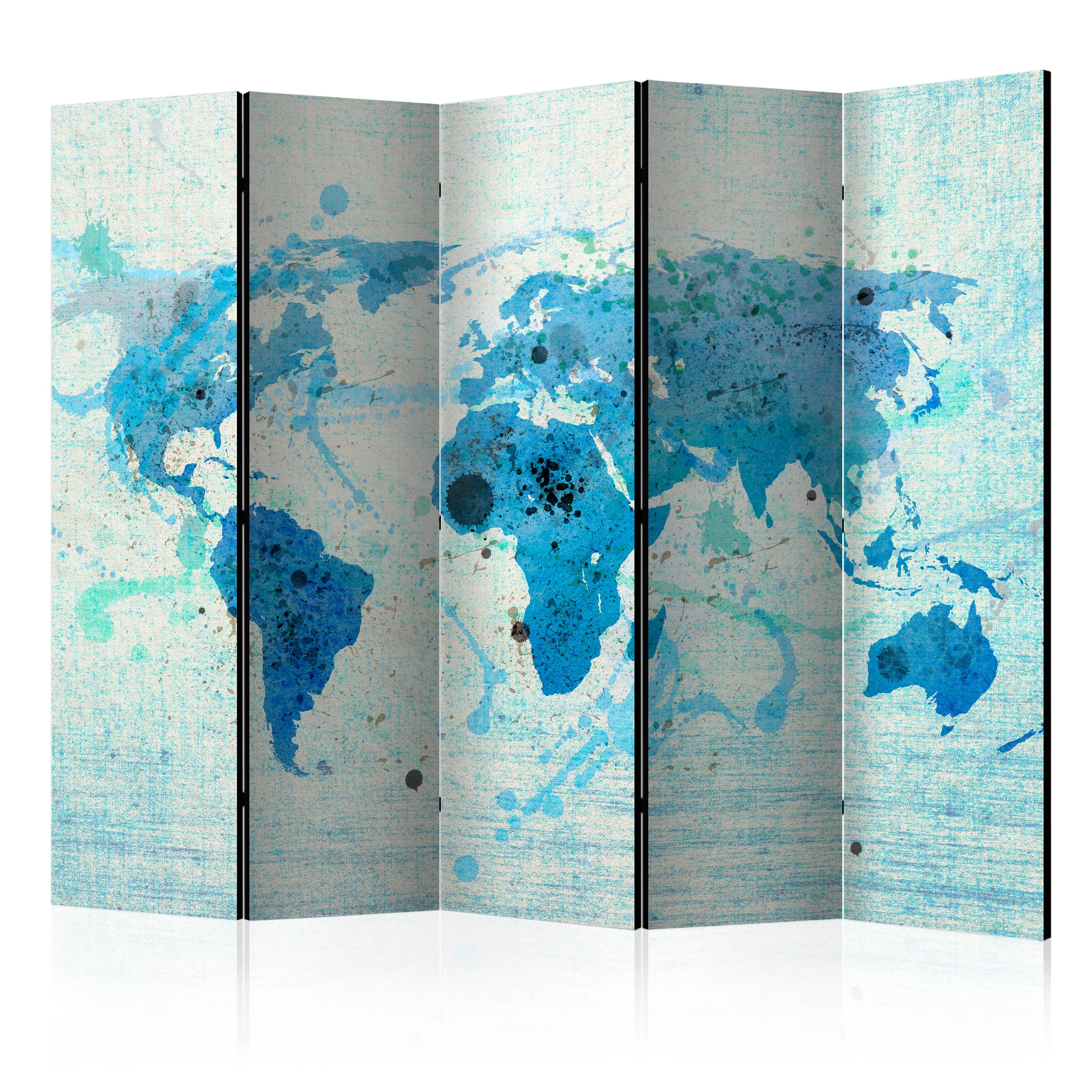 Rumsavdelare Skärmvägg Arkiio Cruising and Sailing The World Map II 225x172 cm