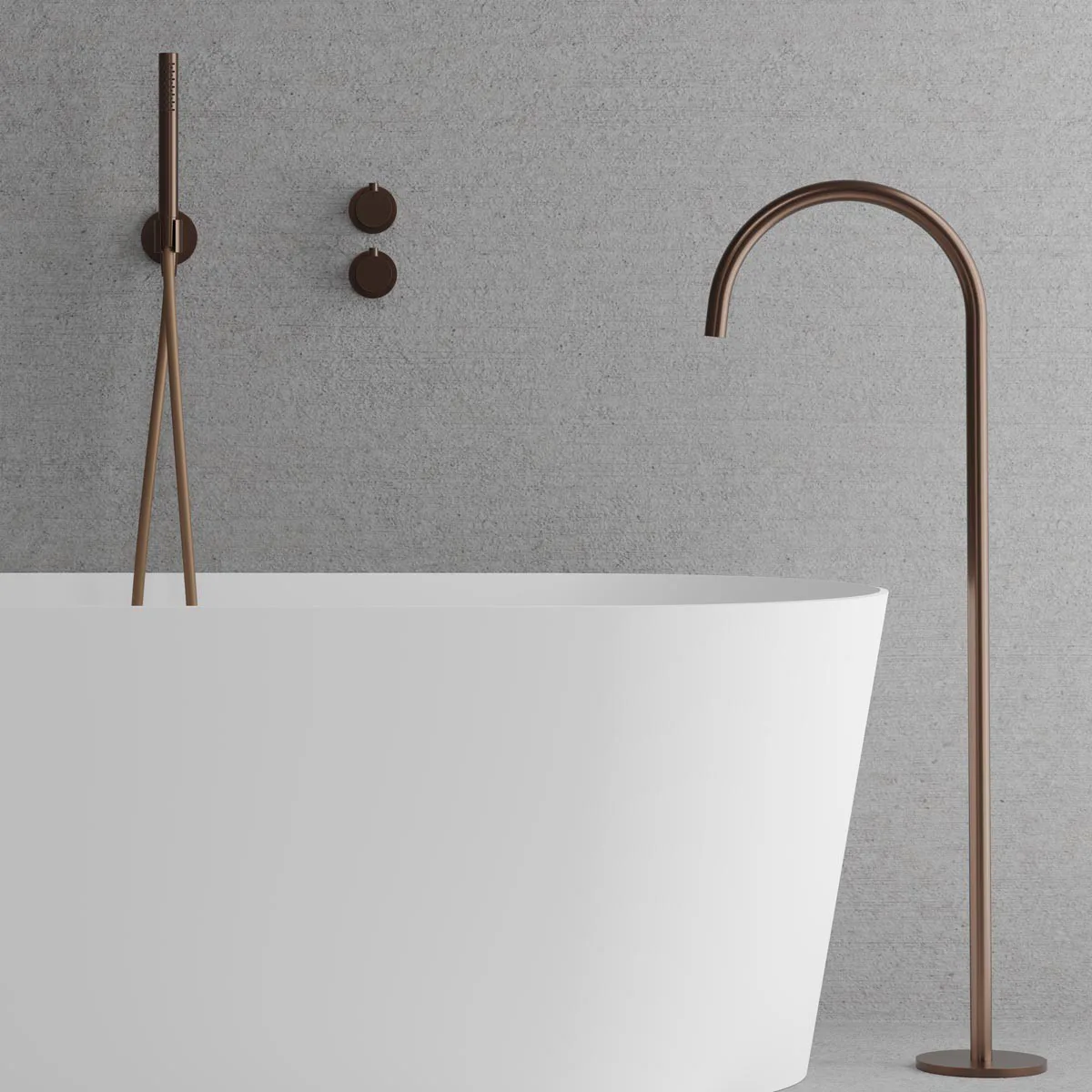Badkarsblandare Scandtap Steel Harmonized Bliss 4 med Handdusch för Inbyggnad