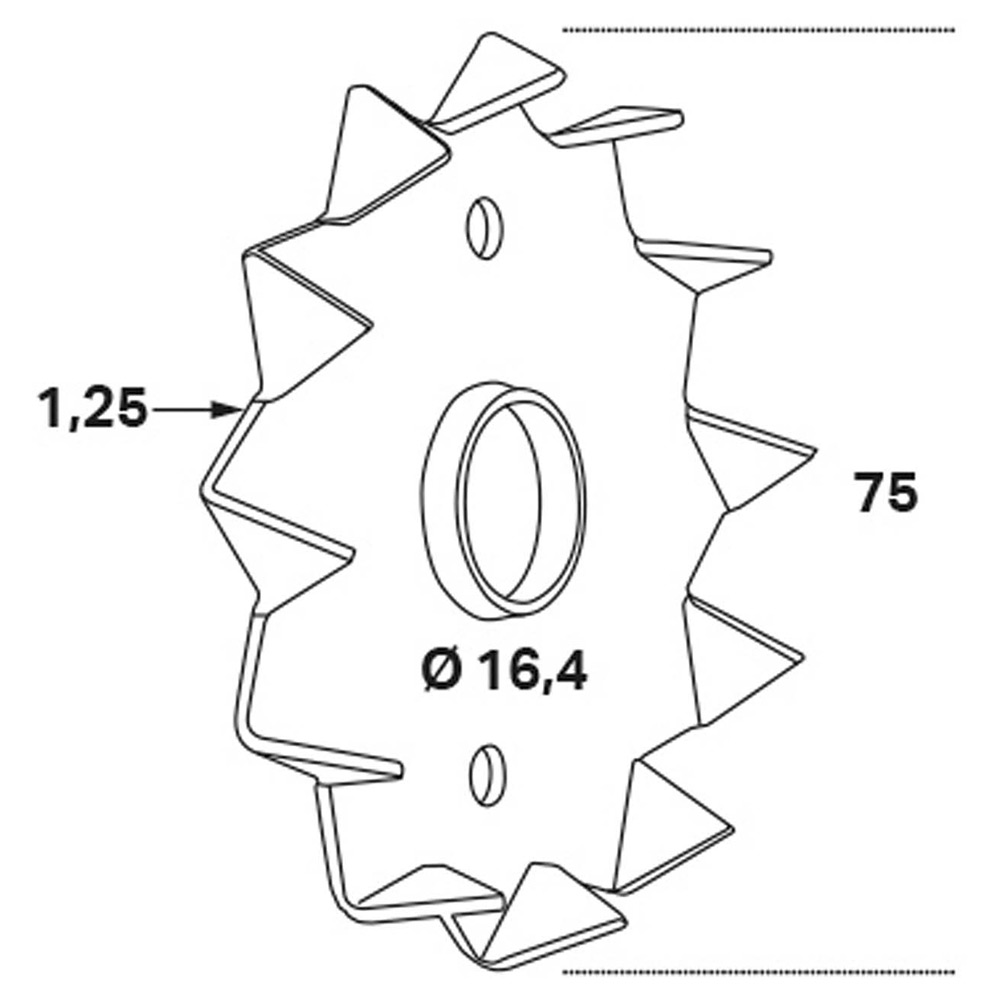 Förstärkningsbricka FAST SPS 75x16,4x1,25 mm EN