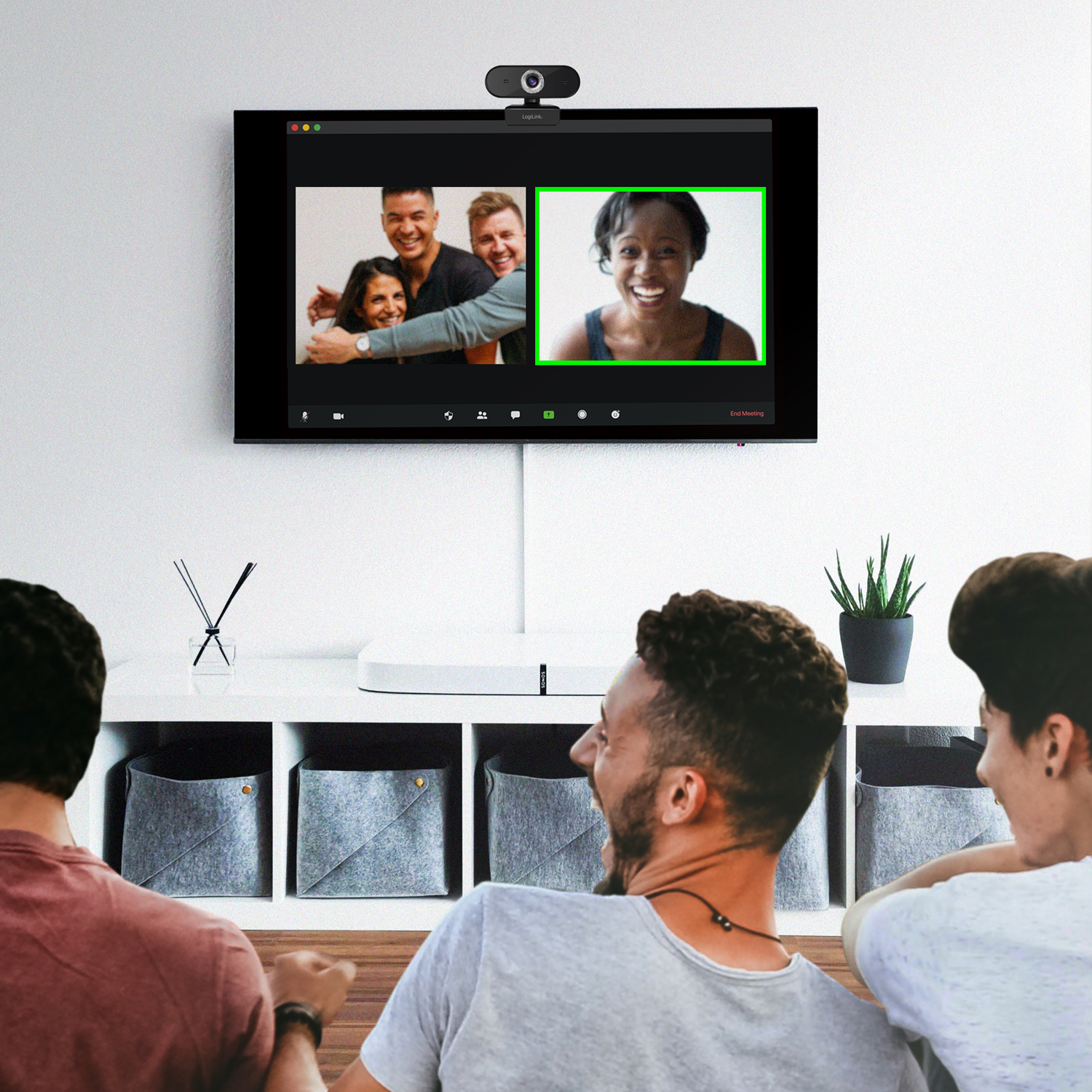 Webbkamera LogiLink HD 1080p Med Inbyggd Mikrofon