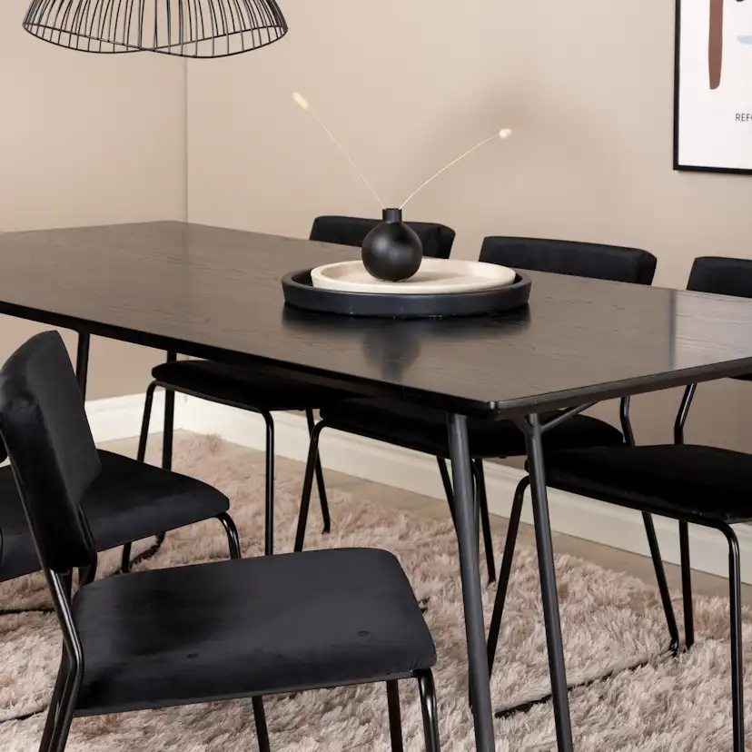 Matgrupp Venture Home Annika med 6 Kungshamn Stolar Sammet