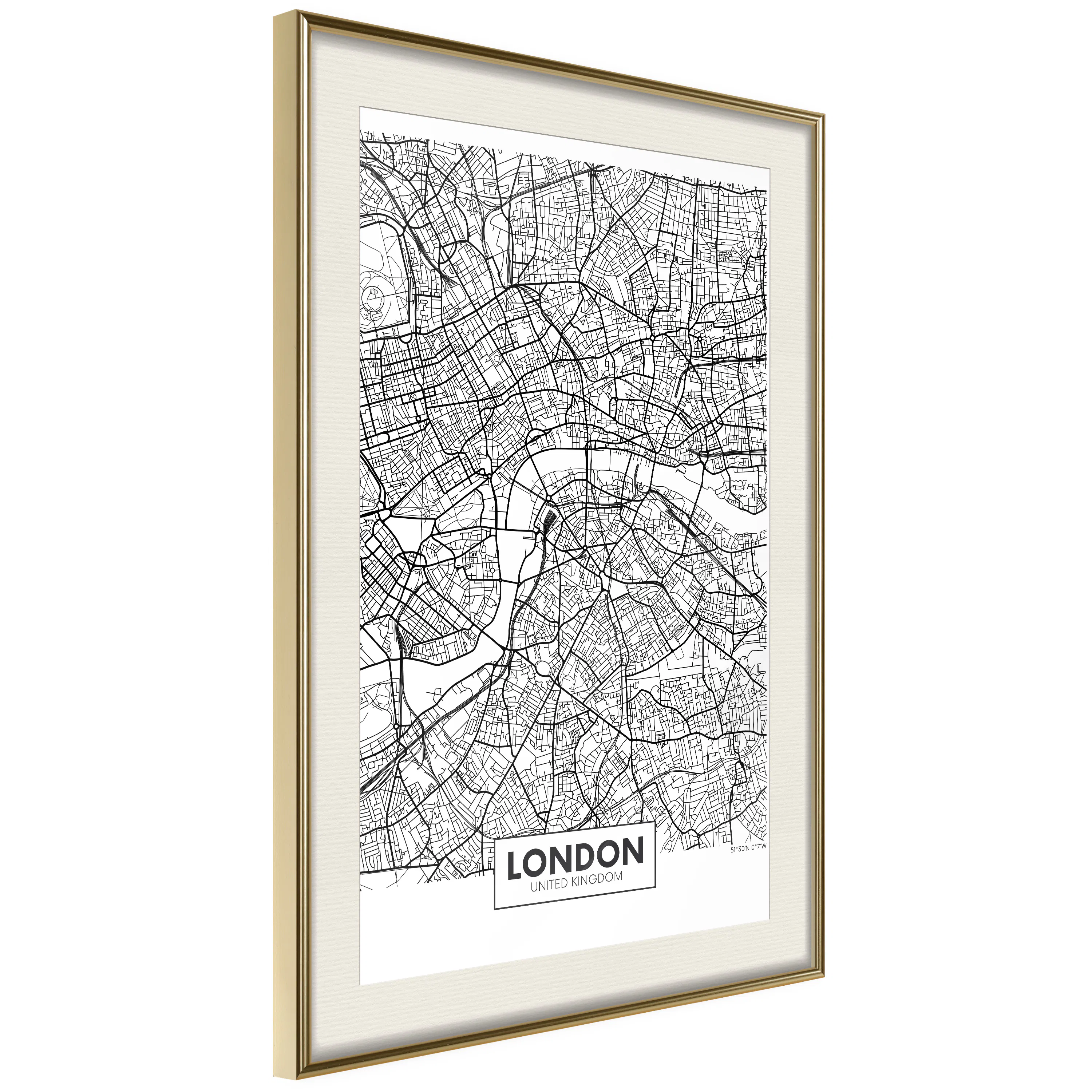 Poster Artgeist Affisch Map of London