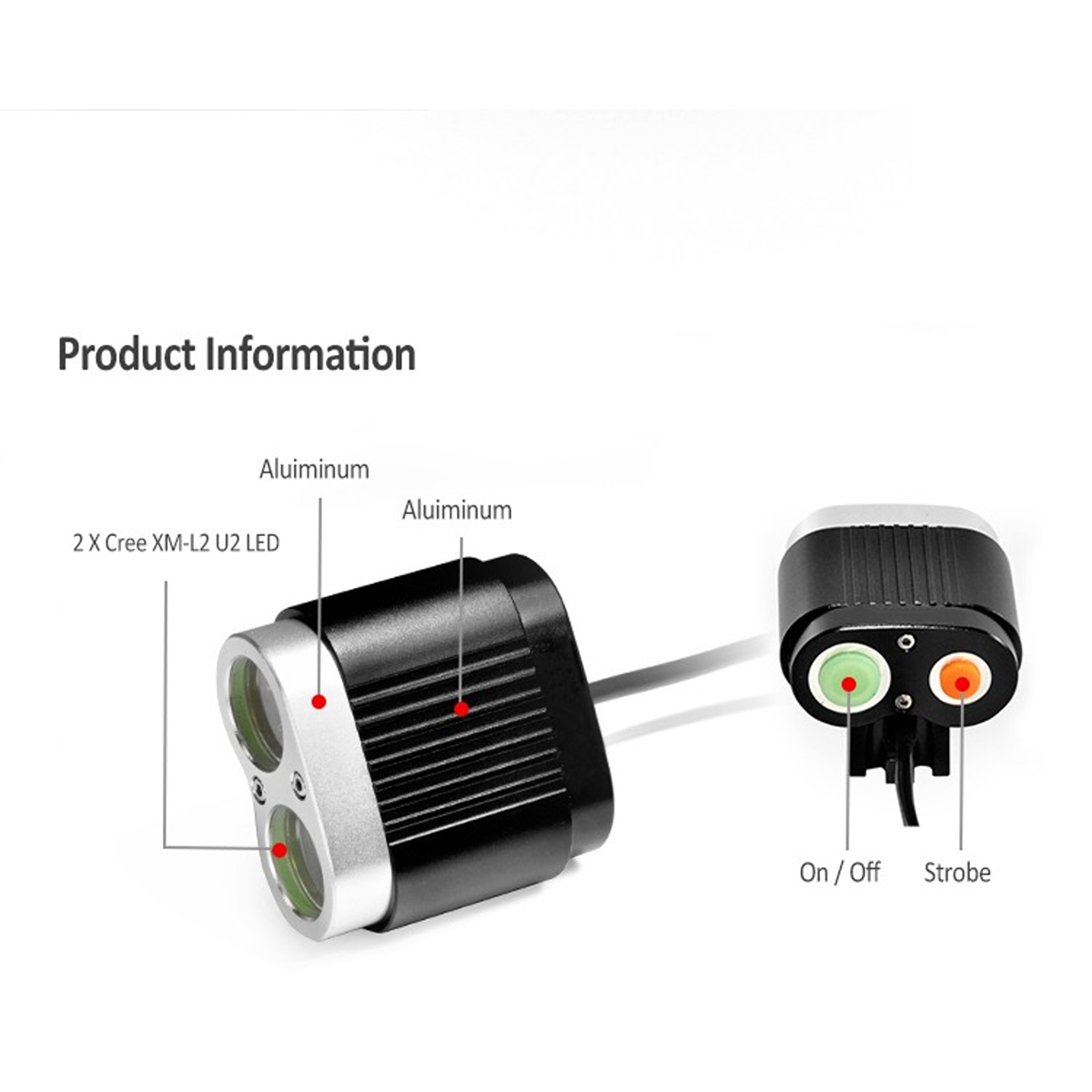 Cykelstrålkastare Briv Nitemate T2200