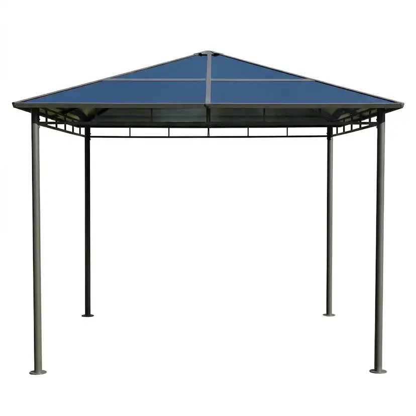 Paviljong Mag-Pro 3 x 3 m Antracit Med Polykarbonattak 6 mm