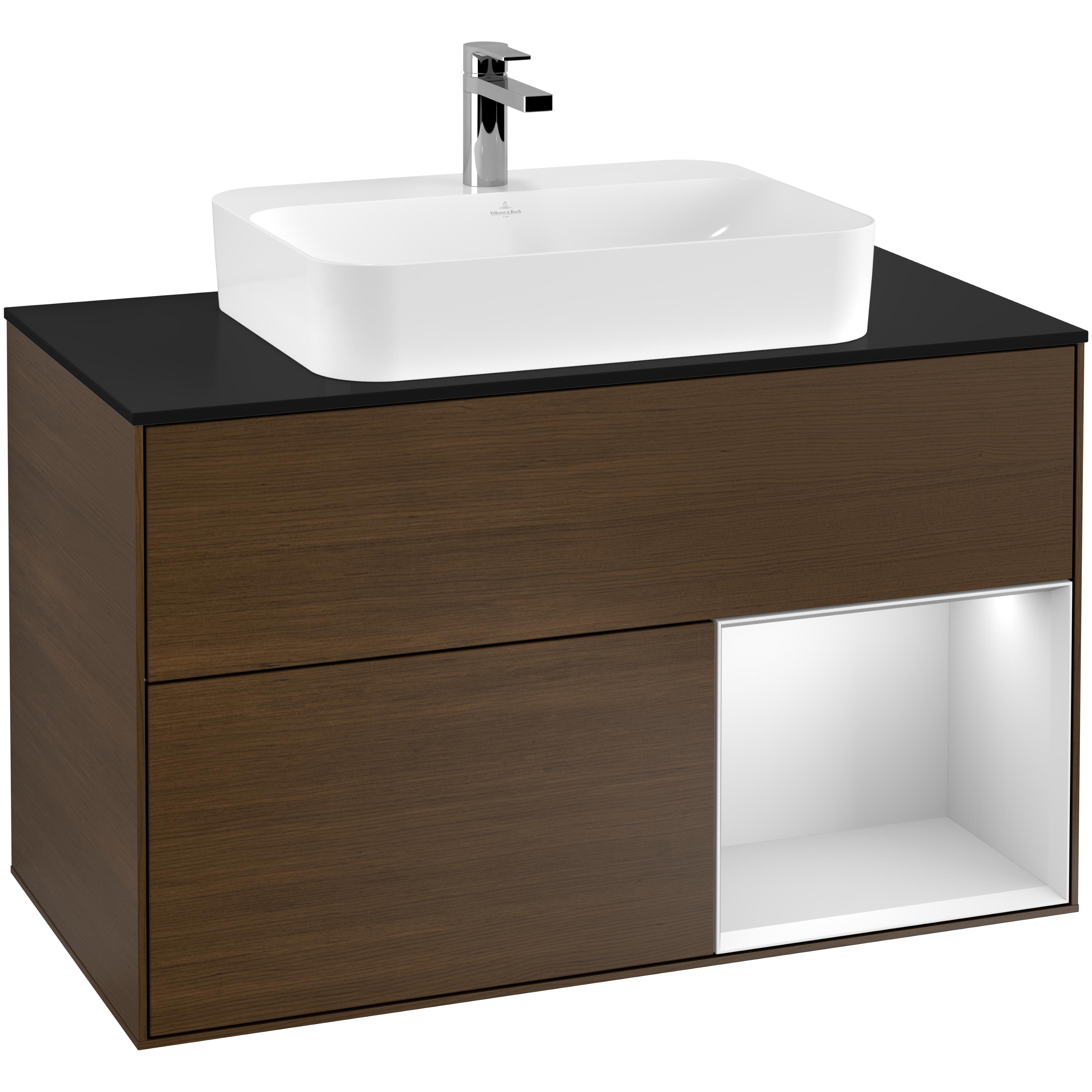 Tvättställsskåp Villeroy & Boch Finion med 2 Lådor Hylla och Bänkskiva för Ytmonterat Tvättställ