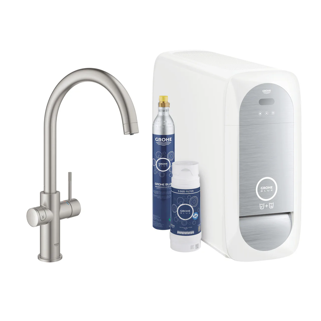 GROHE Blue Home ettgrepp kök C-pip, SuperSteel SuperSteel