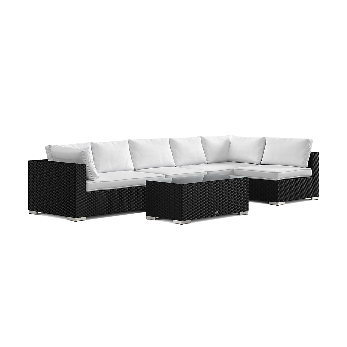Loungegrupp Comfort Garden Bahamas utomhus loungegrupp 6-sits med vändbar schäslong och bord