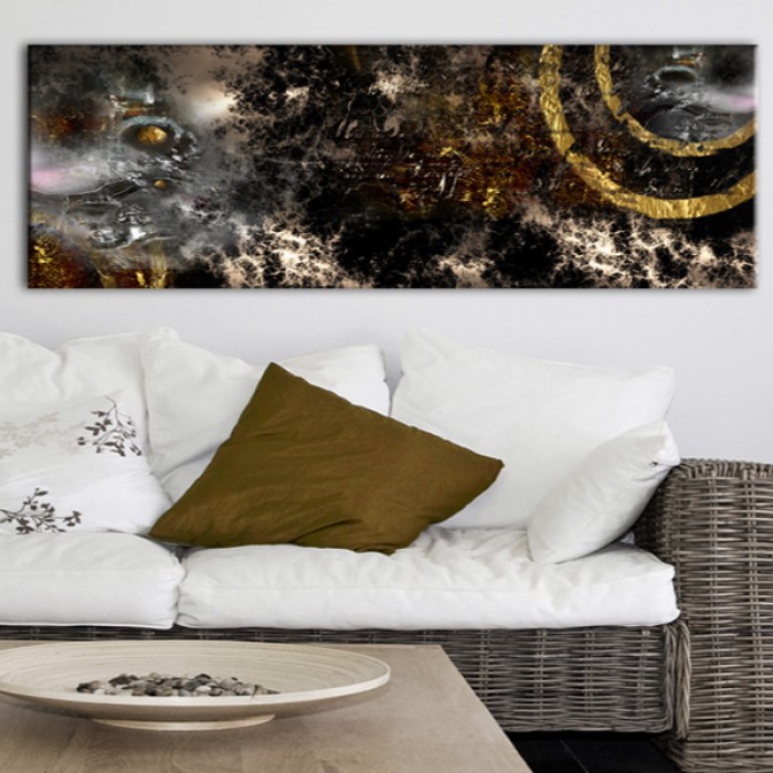Tavla - Golden Galaxy 120x40 120x40 cm