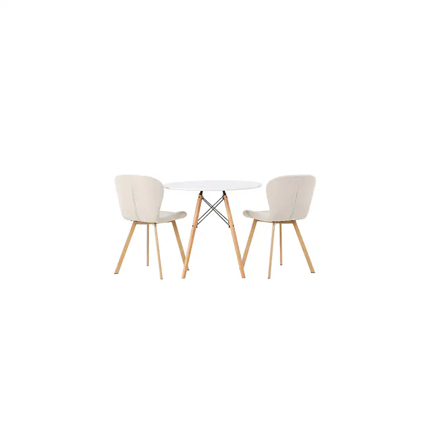 Matgrupp Venture Home Danburi Ø60 cm med 2 st Lilja stolar