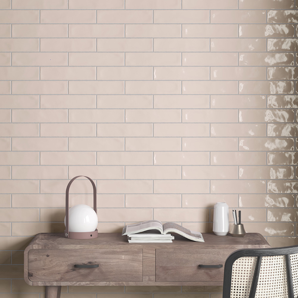 Kakel Konradssons Rural Pink Blush Blank 7,5x30 cm