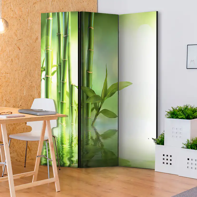 Rumsavdelare Skärmvägg Arkiio Green Bamboo 135x172 cm