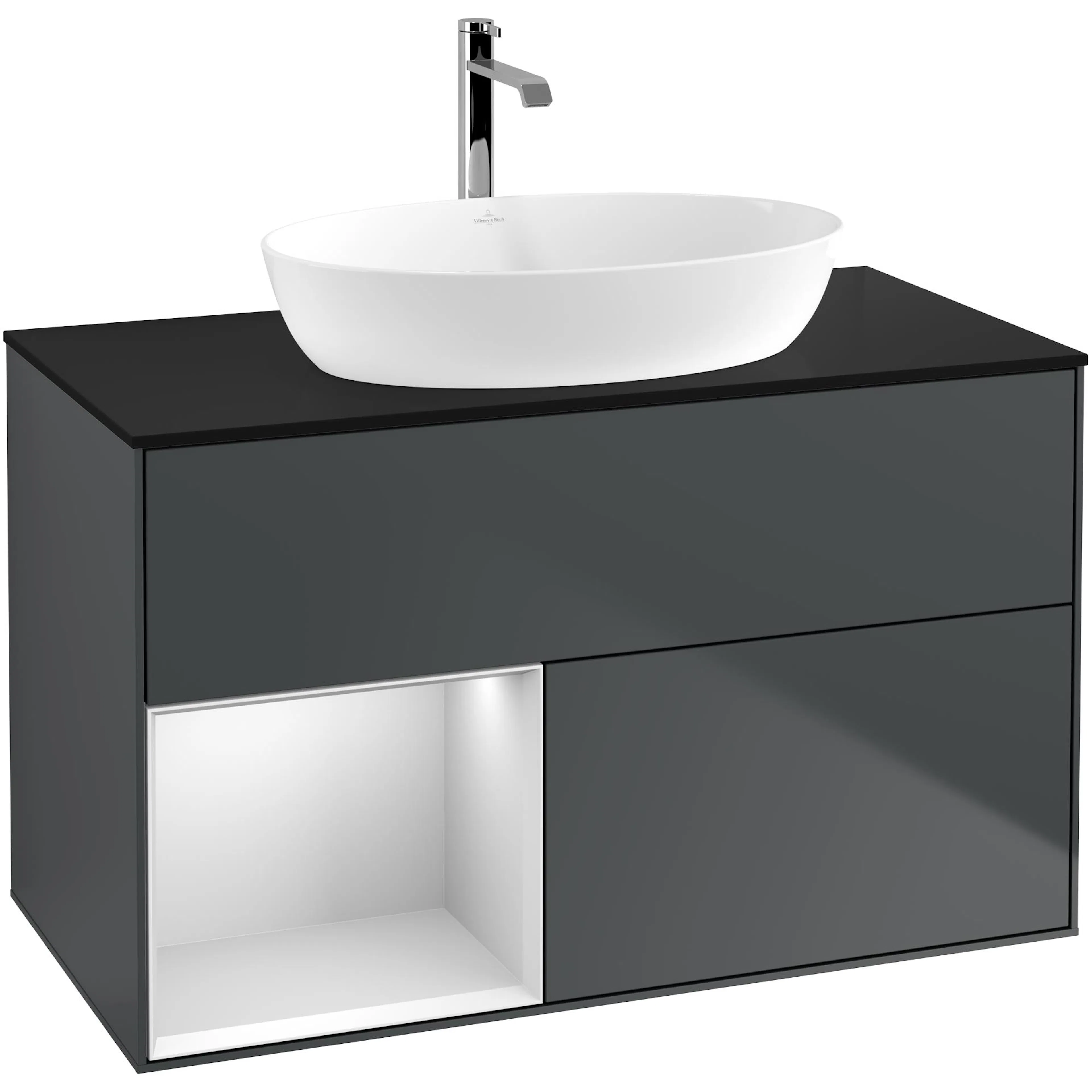 Tvättställsskåp Villeroy & Boch Finion med 2 Lådor Hylla och Bänkskiva för Fristående Tvättställ från Artis & Collaro