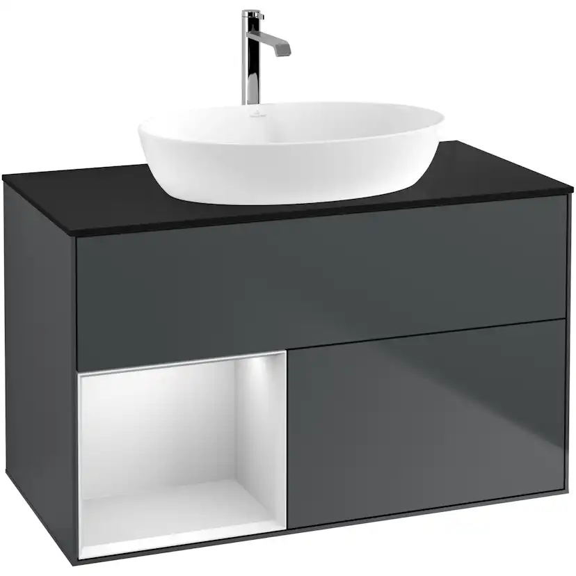 Tvättställsskåp Villeroy & Boch Finion med 2 Lådor Hylla och Bänkskiva för Fristående Tvättställ från Artis & Collaro
