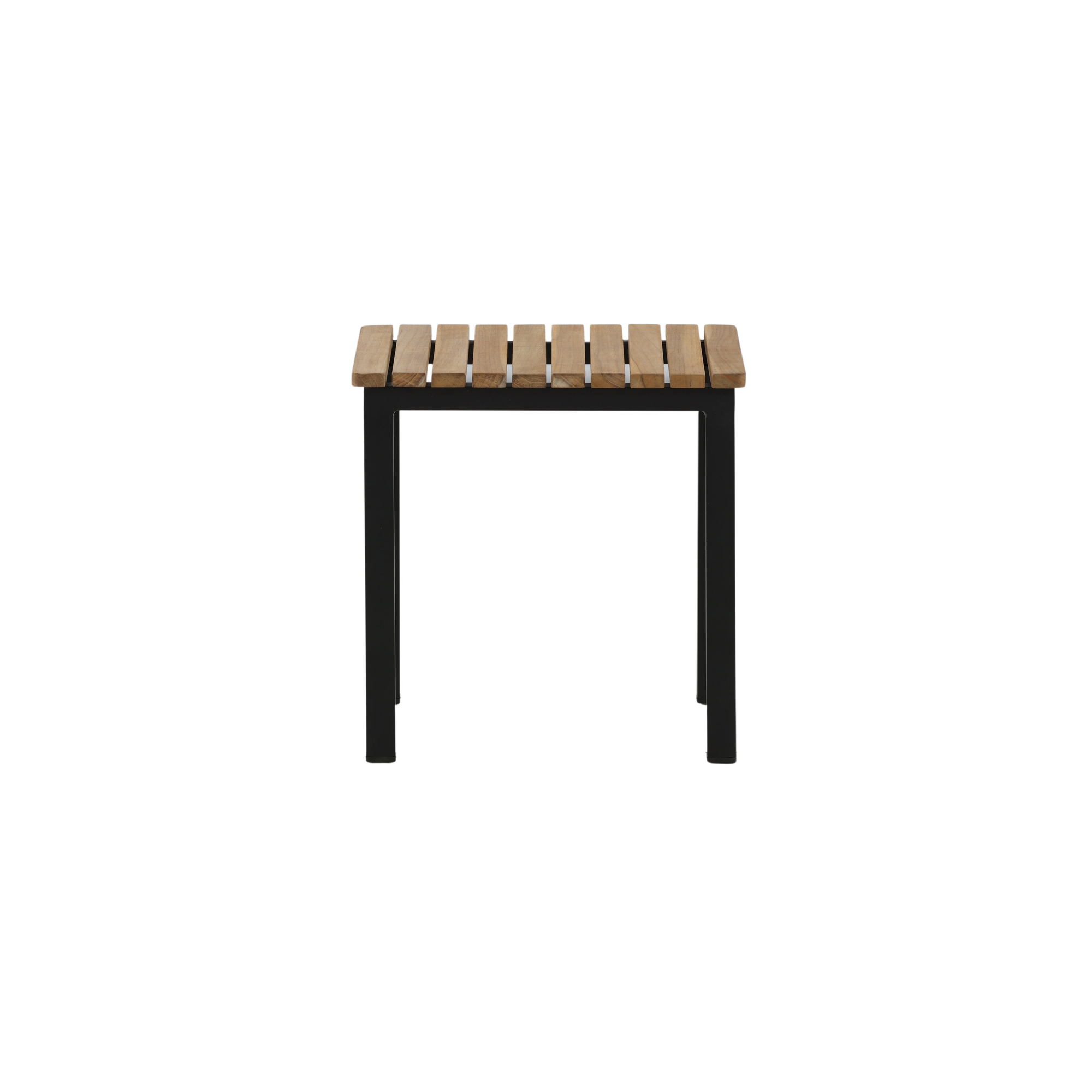 Mexico Sidobord 40*40*40 - Svart Alu / teak Svart