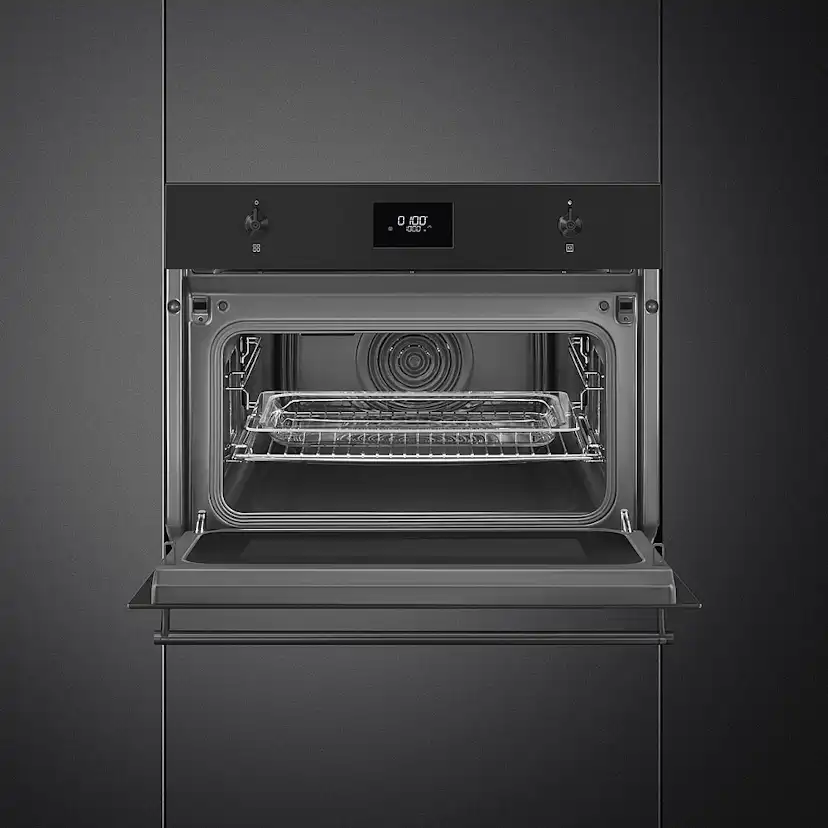 Kombiugn Smeg SO4301M1N med Mikro-och ångfunktion Mattsvart 45cm