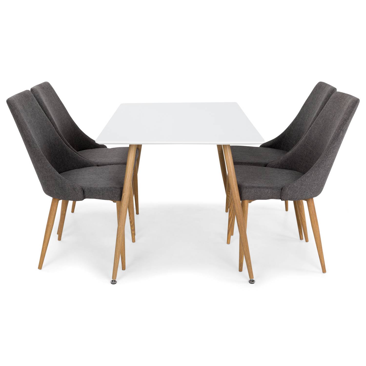 Matgrupp Basic Home Pontus Rektangulärt Matbord 120 cm med 4 Ludvig Matstol