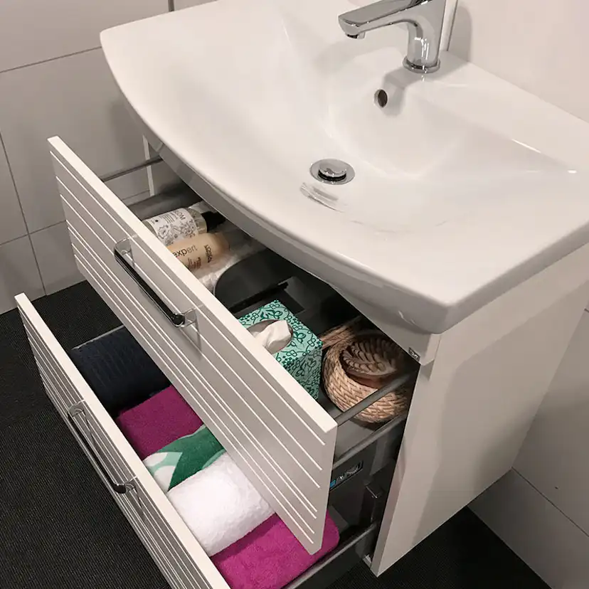 Tvättställsskåp Hafa Life med Tvättställ Ljusrosa Matt