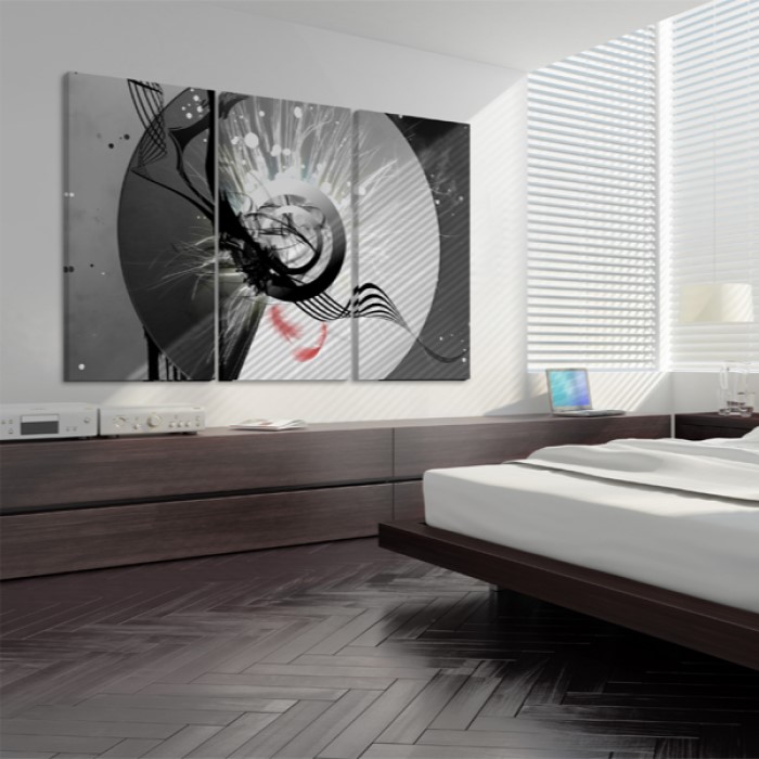 Tavla Arkiio Metal Circle & Red Feathers