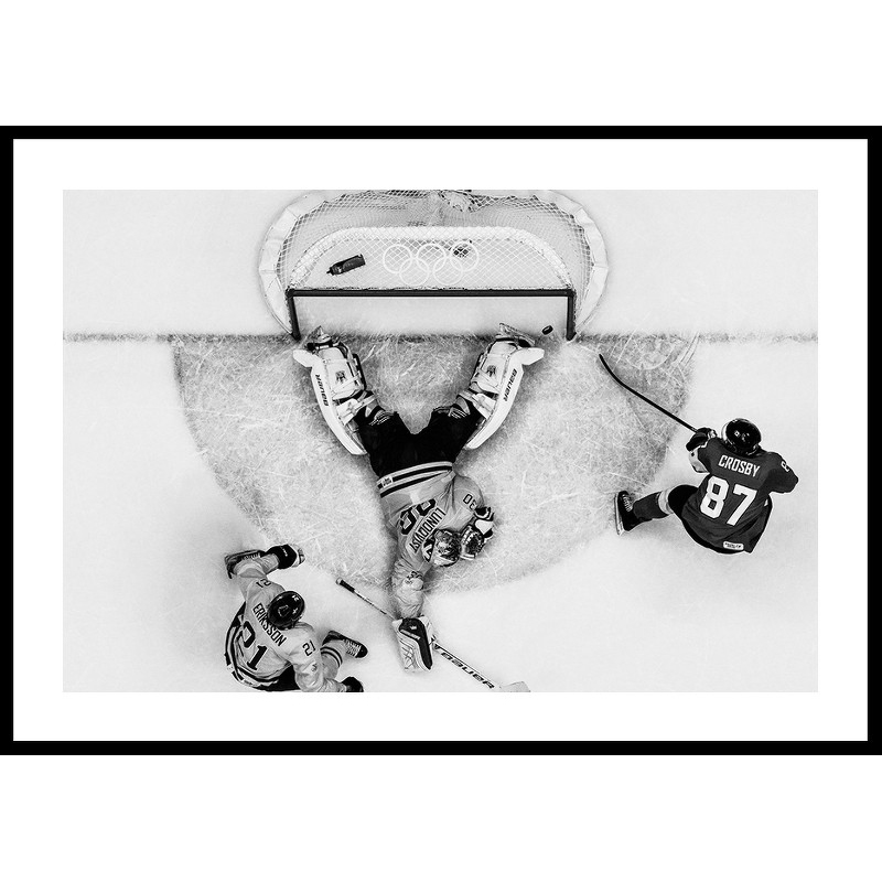 Poster Gallerix Henrik Lundqvist OS Sotji 2014 B&W No2