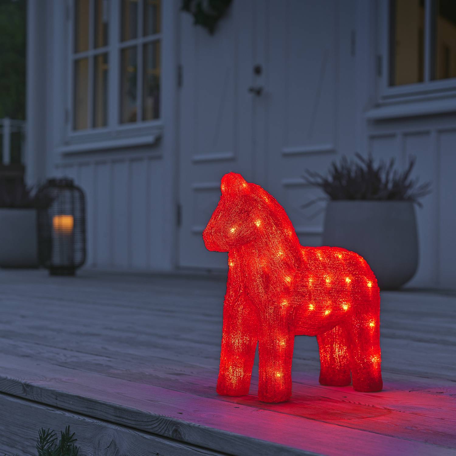 Ljusdekoration Gnosjö Konstsmide Häst Akryl 32 cm 48 LED