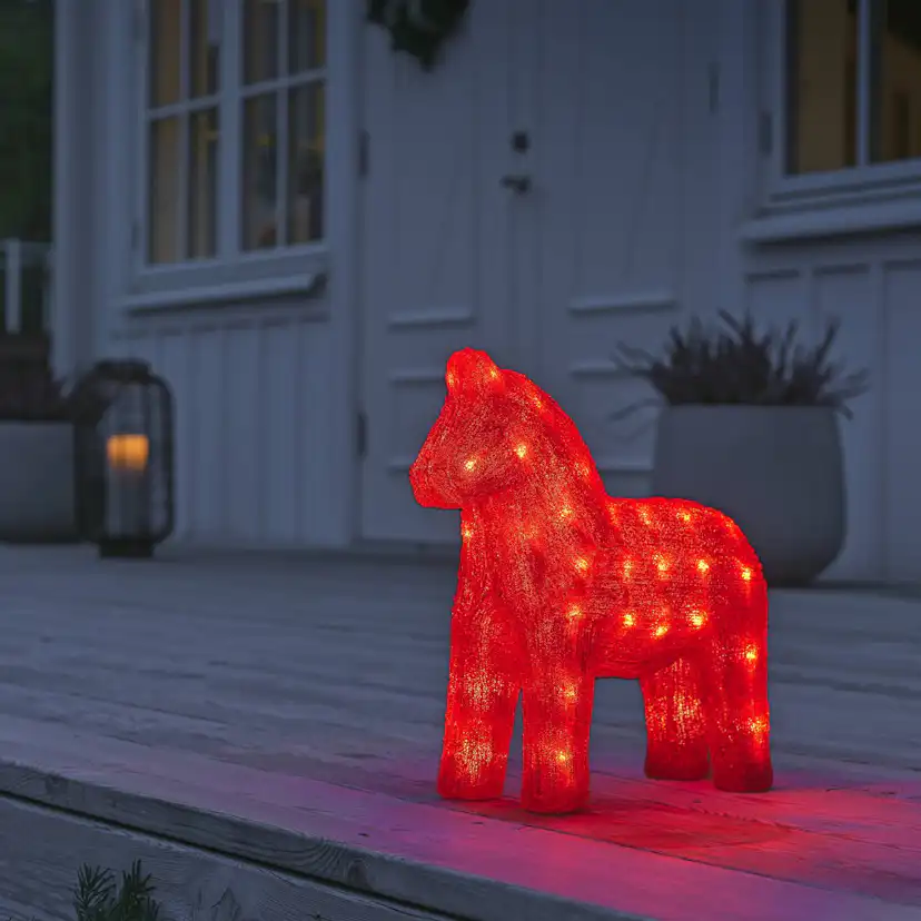 Ljusdekoration Gnosjö Konstsmide Häst Akryl 32 cm 48 LED