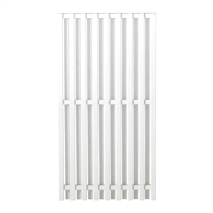 Staket PLUS Nagano Grundmålad Vit 90×180 cm