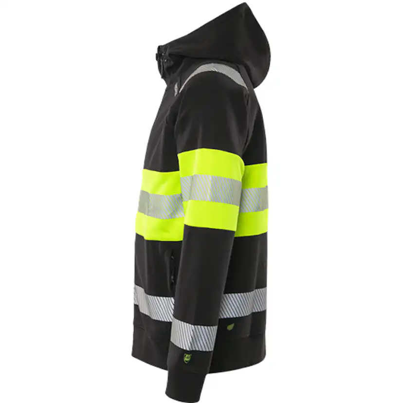 Varsel sweatshirt-jacka Fristads Stiby med Huva 7532 GKC, klass 1
