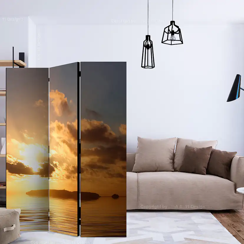 Rumsavdelare Skärmvägg Arkiio Sea Sunset 135x172 cm