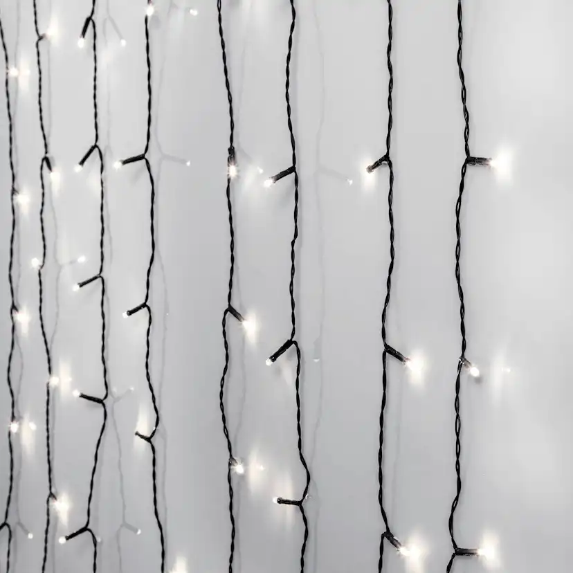 Ljusgardin Star Trading Crispy Ice White 80L