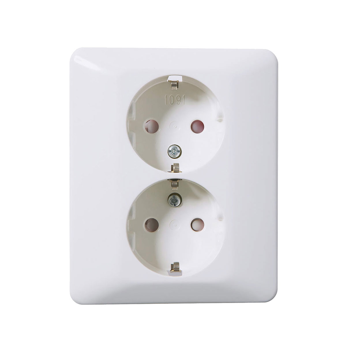 Vägguttag Elko 2-Vägs Låg RS Renvit