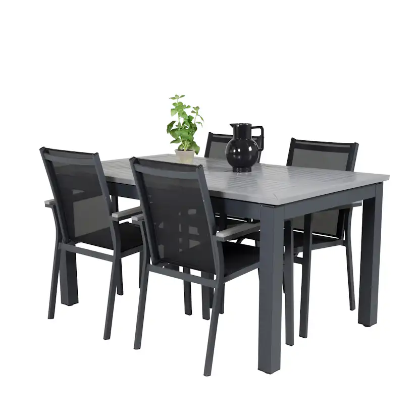 Matgrupp Venture Home Aleyna 160/240 med 4 Pincy Stolar