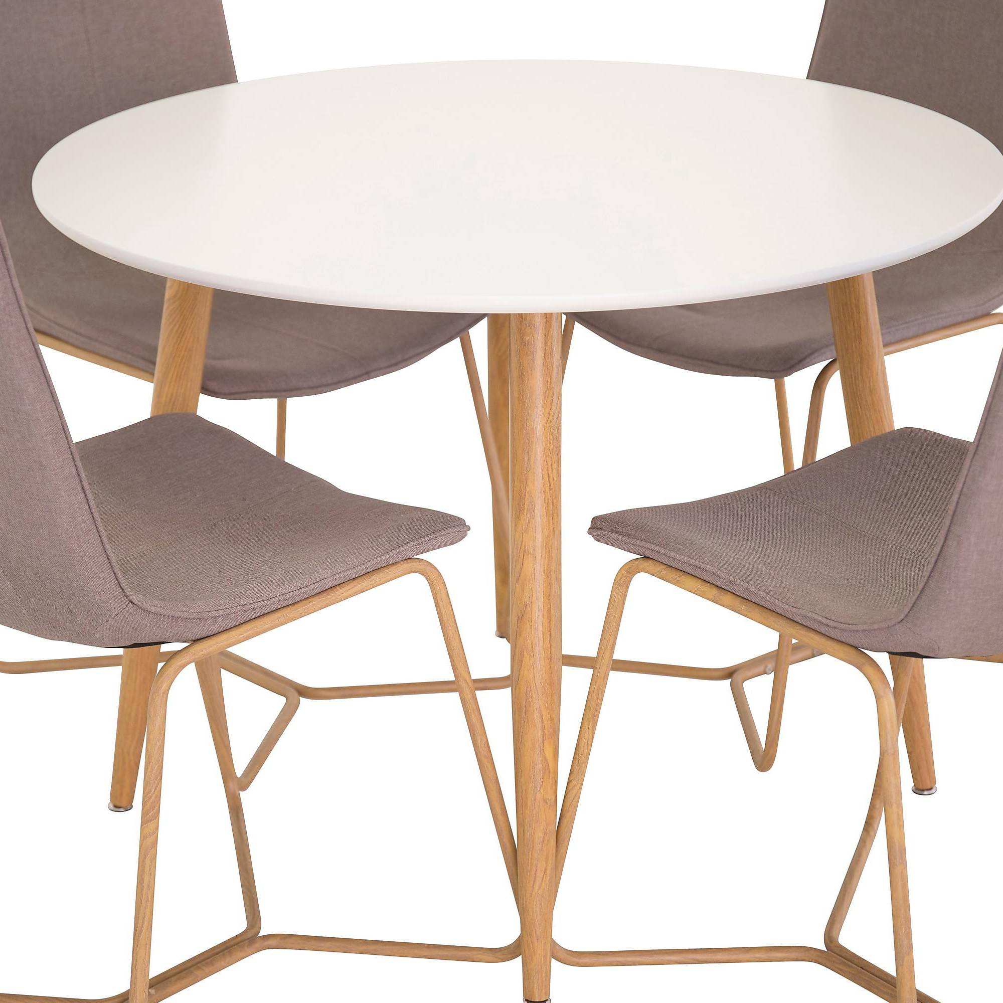 Matgrupp Basic Home Pelle Runt Matbord 100 cm med 4 Thella Matstol