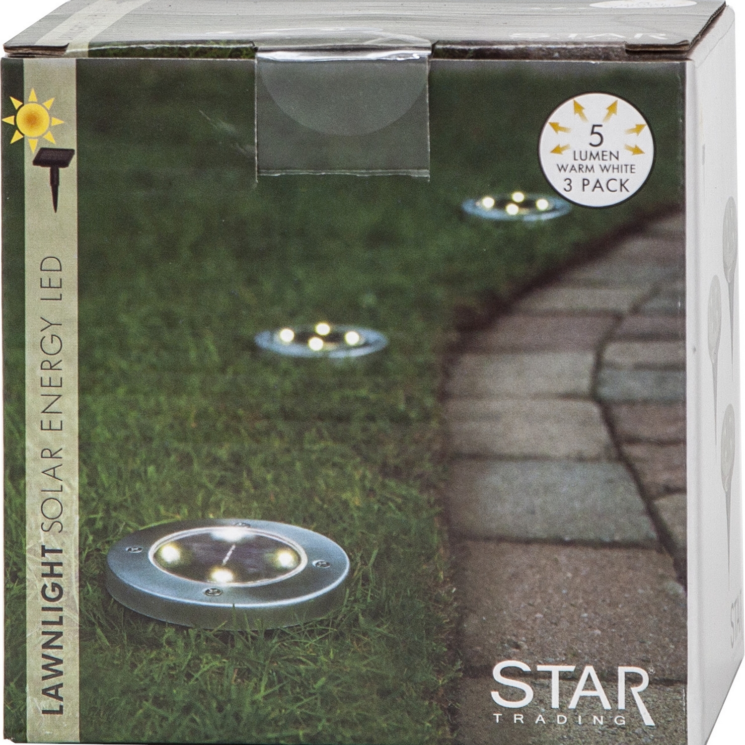 Solcellslampa Star Trading Lawnlight LED Utebelysning 3-pack