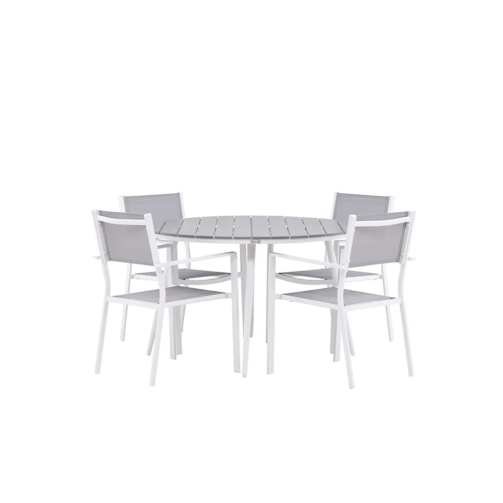 Matgrupp Venture Home Break Ø120 cm med 4 Copacabana Stolar