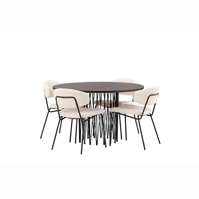Matgrupp furniture/fashion Stone med 4 Chico Stolar Runt
