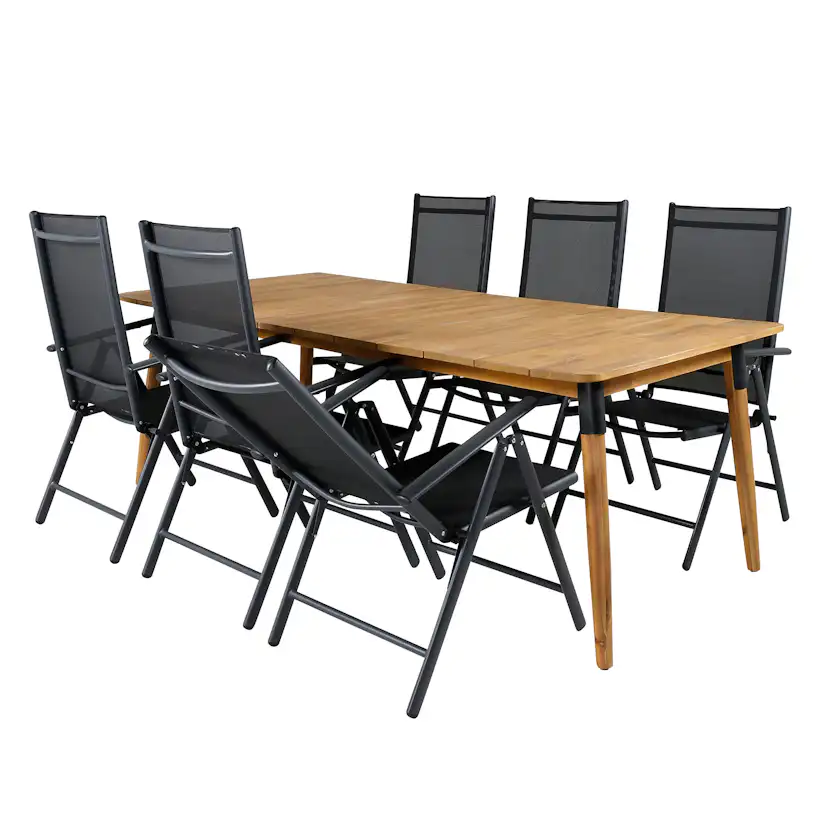 Matgrupp Venture Home Julle med 6 Bend Matstolar