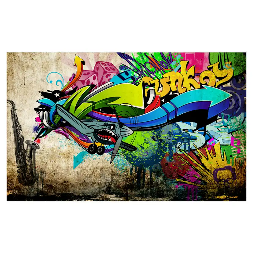 Fototapet Arkiio Självhäftande Funky Graffiti