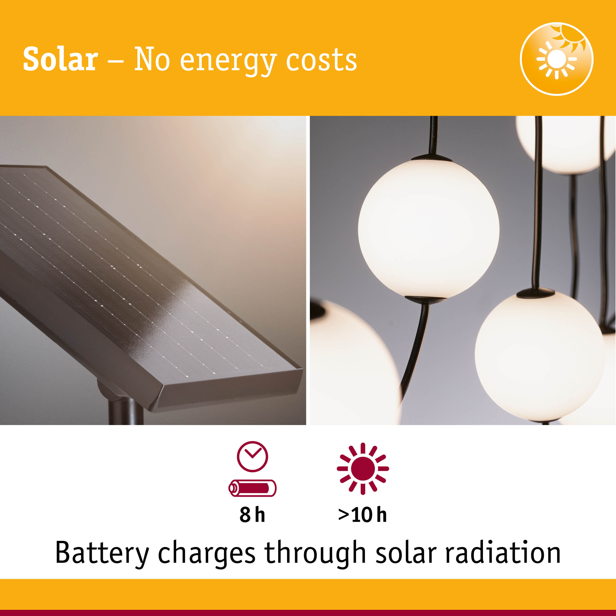 Solcellsljusslinga LED Paulmann Sagoljus Taina IP67 Grundläggande set