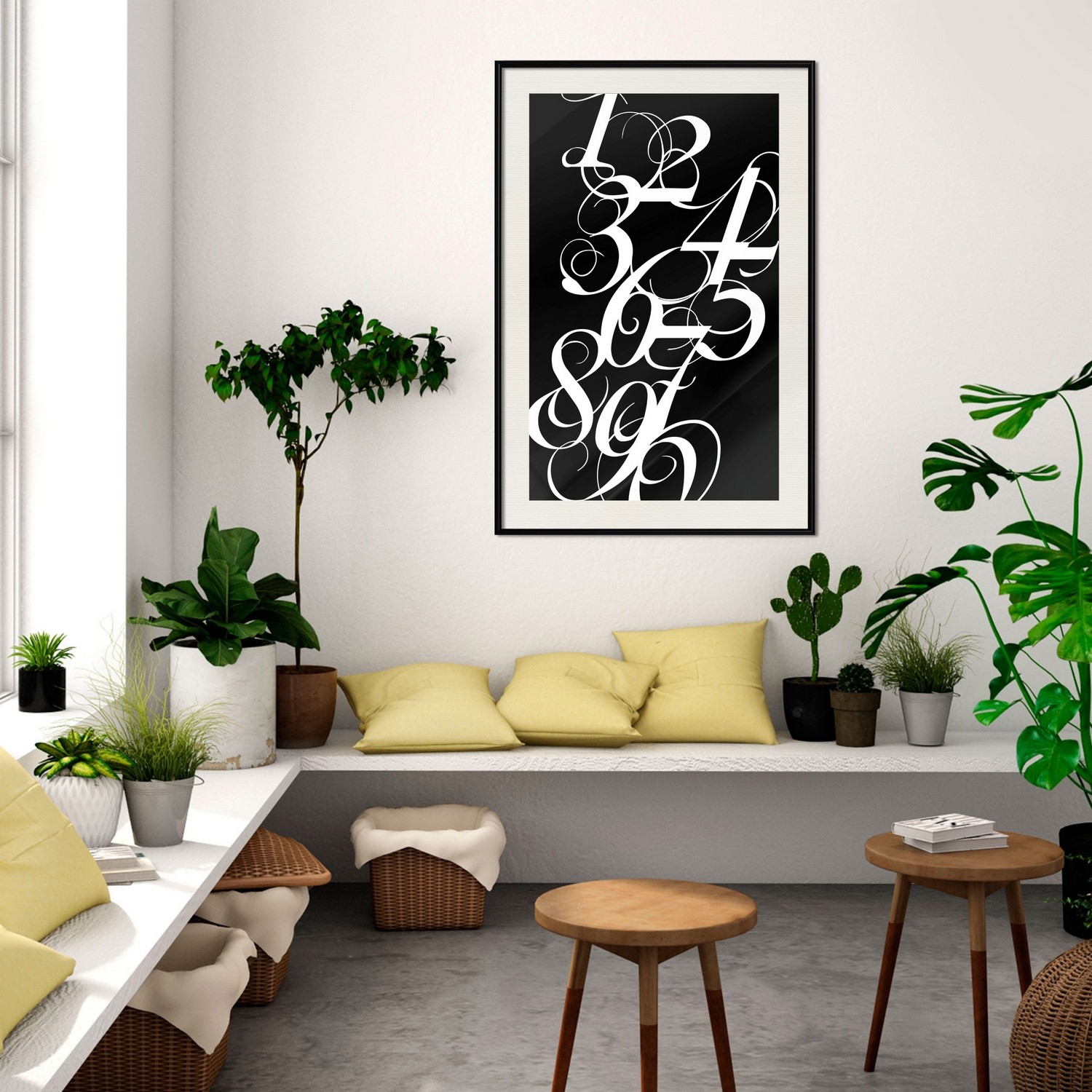 Poster Artgeist Affisch Calligraphy of Numbers