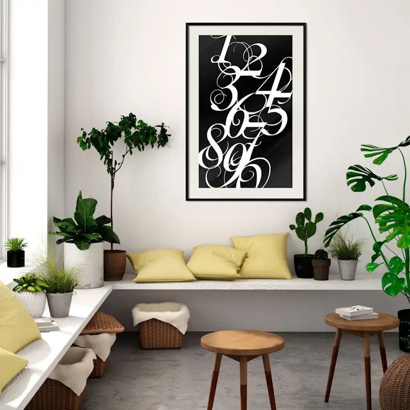 Poster Artgeist Affisch Calligraphy of Numbers