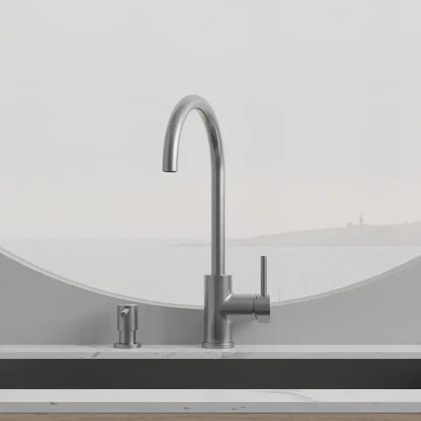Köksblandare Scandtap Steel Curve Rostfritt Stål