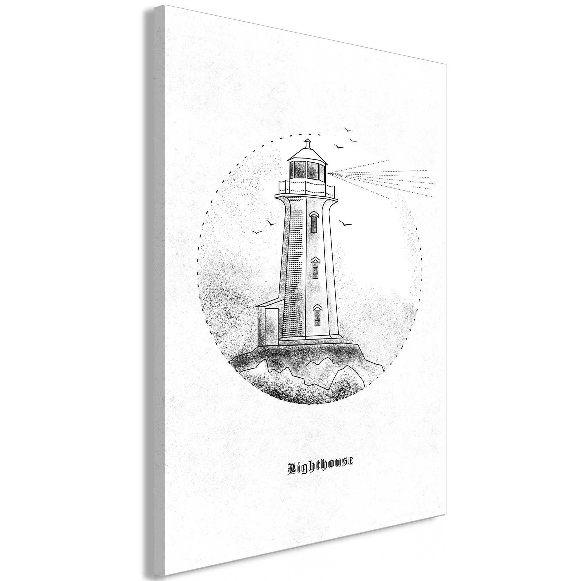Tavla Arkiio Black and White Lighthouse